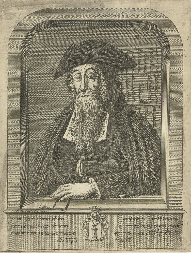 Detail of Portrait of David Cohen d'Azevedo by Hendrik Willem Caspari