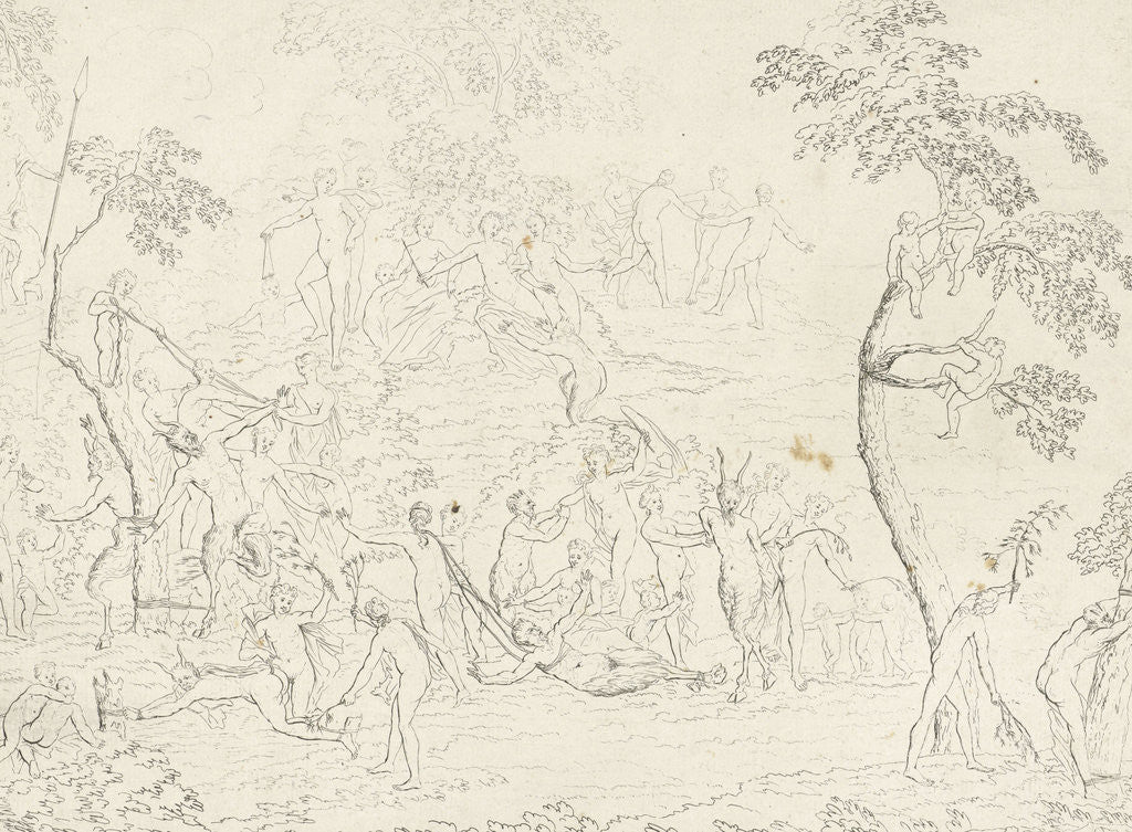 Detail of Satyrs by nymphs chastened by Gerard Melder