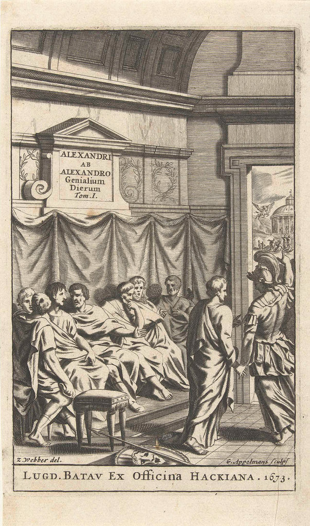 Detail of Title page for Alexander ab Alexandro, Genialium dierum, Part 1, 1673 by Anonymous