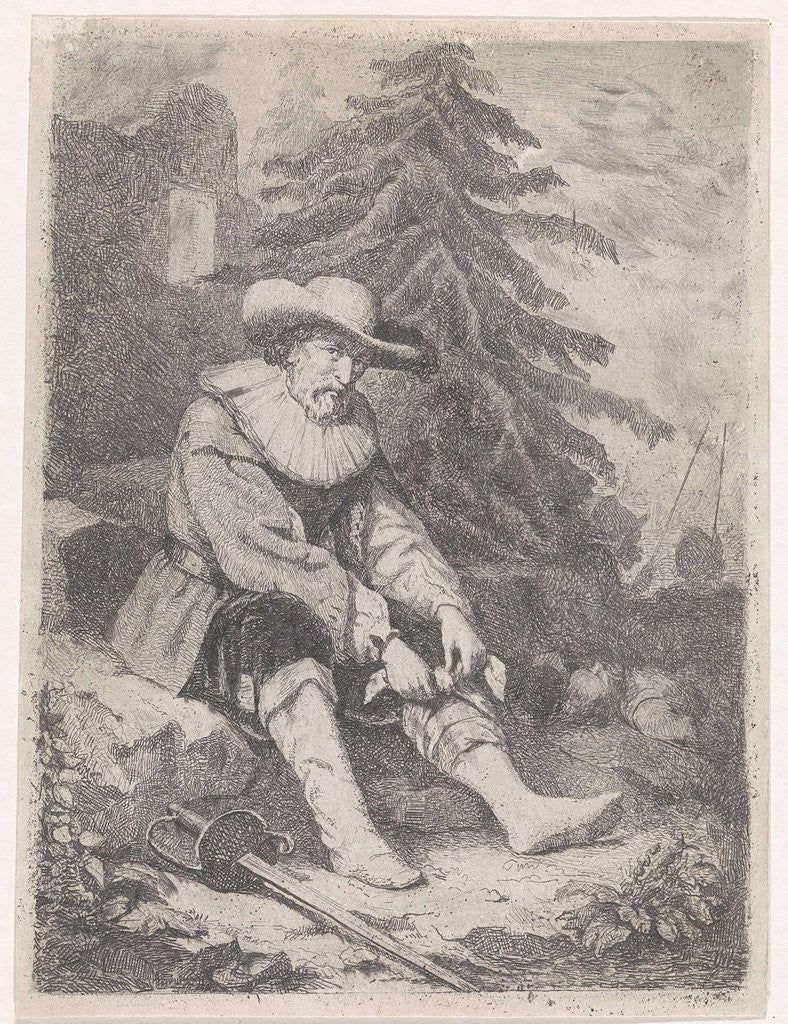 Detail of Wounded warrior by David van der Kellen III