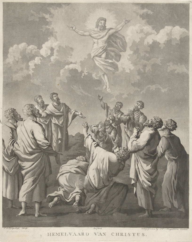 Detail of Ascension of Christ, Jan Anthonie Langendijk Dzn by J.C. Hagedoorn