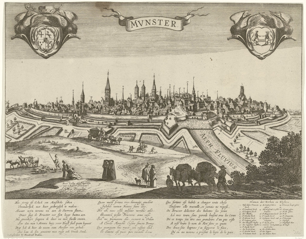 Detail of Panorama of Münster, Pieter Nolpe, Hendrick Focken by Anonymous