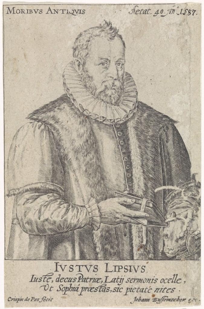 Detail of Portrait of Justus Lipsius by Johann Bussemacher