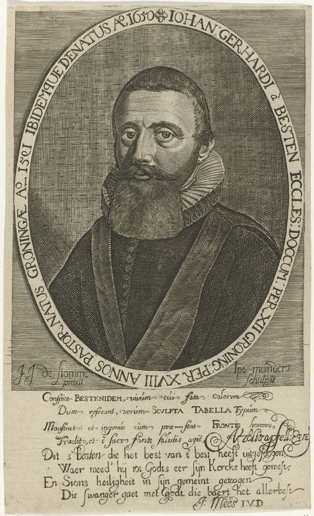 Detail of Portrait of John Gerhardia Besten by J. Mees