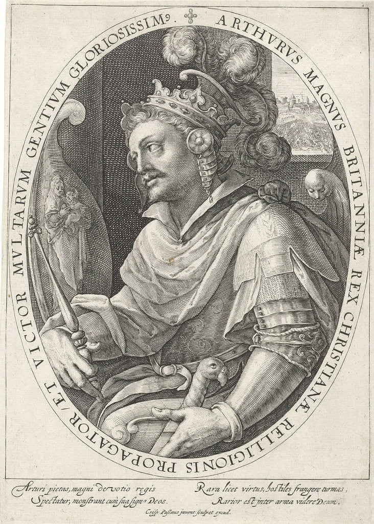 Detail of The hero King Arthur by Crispijn van de Passe I