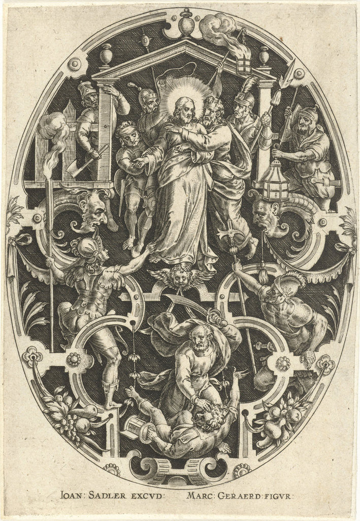 Detail of Kiss of Judas and arrest of Christ by Johann Sadeler I