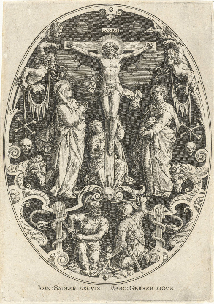 Detail of Christ on the cross by Johann Sadeler I