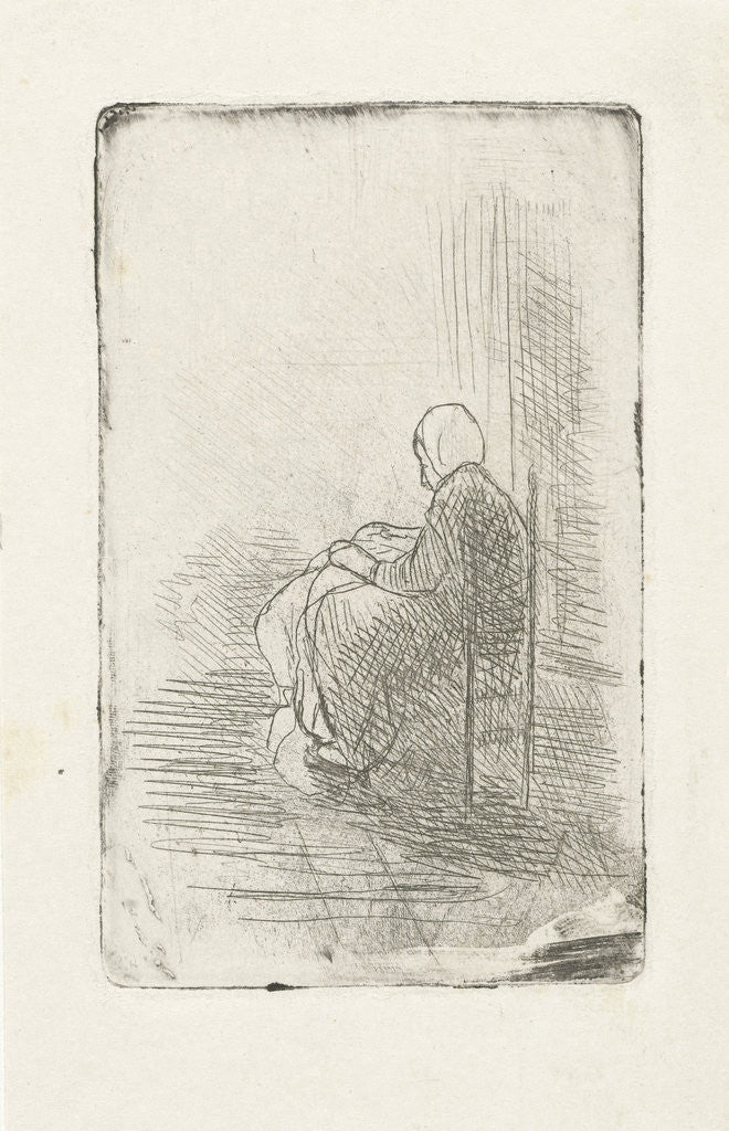 Detail of Seated woman by Jozef Israëls