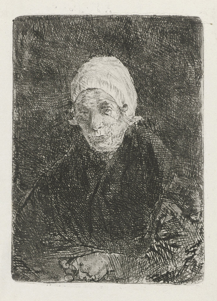 Detail of Katwijkse old woman Katwijk The Netherlands by Jozef Israëls