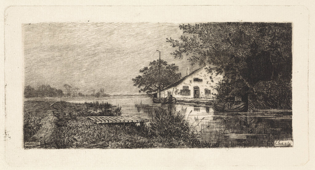 Detail of House on a river Abcoude The Netherlands by Elias Stark