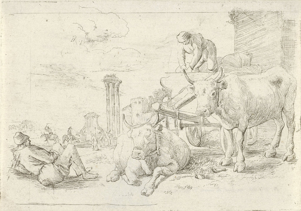 Detail of Ox Cart by Jan van Ossenbeeck