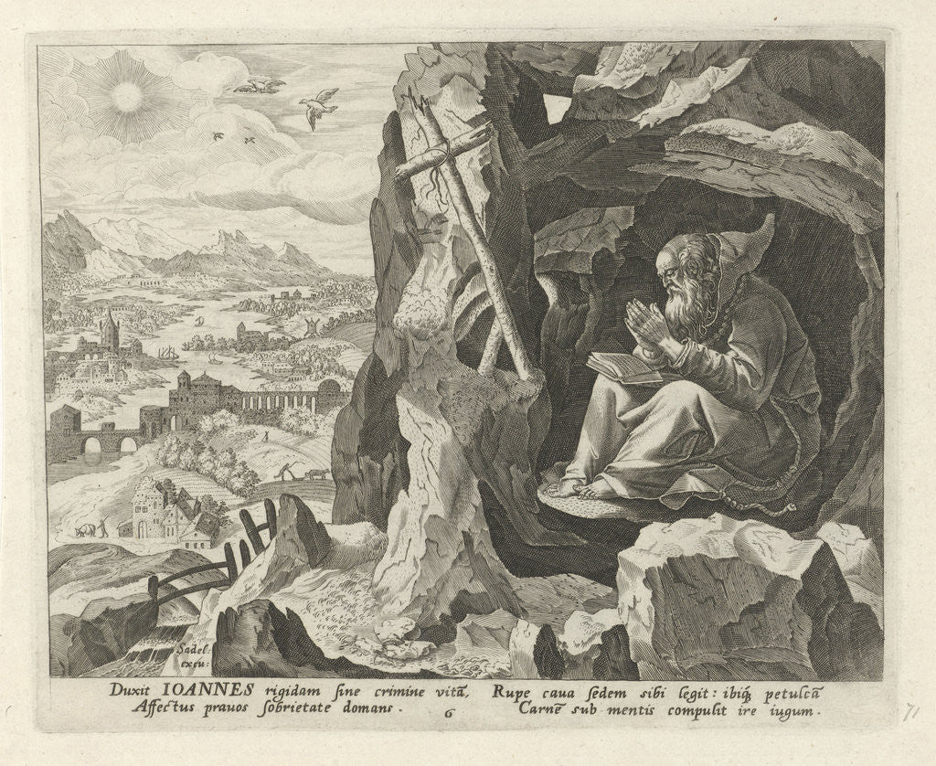 Detail of John Cassian as a hermit by Maerten de Vos