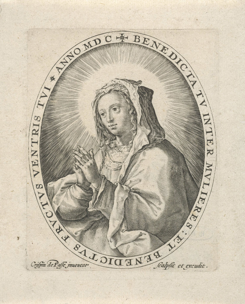 Detail of Maria by Crispijn van de Passe I