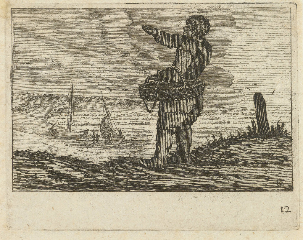 Detail of Basket on the arm by Jan Porcellis