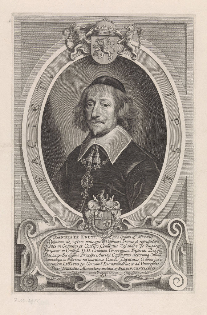 Detail of Portrait of Johan de Knuyt by Paulus Pontius