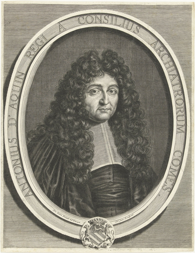 Detail of Portrait of Anthony d'Aquin by Hendrik Jansens