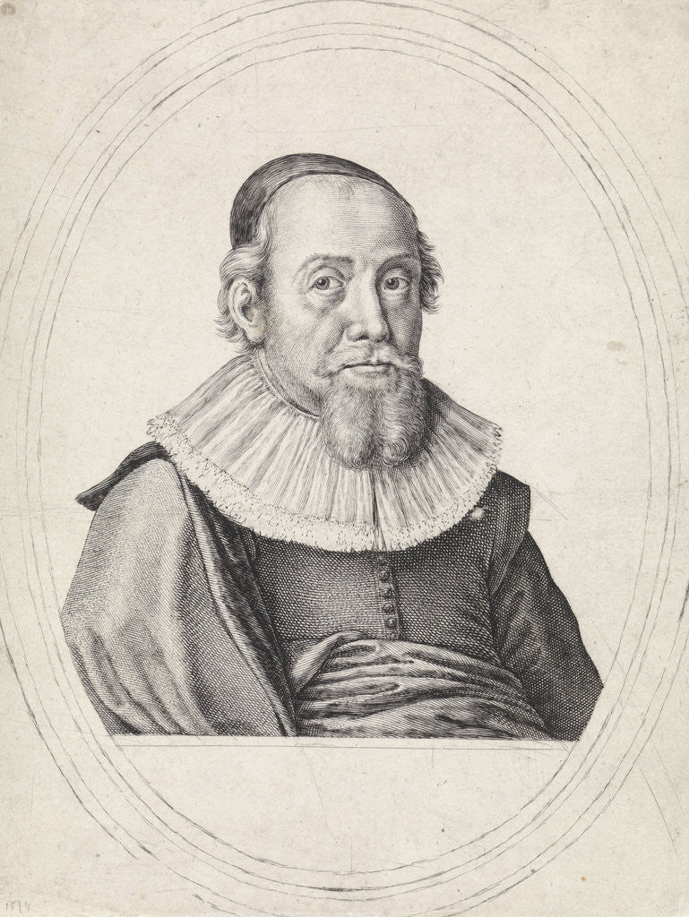 Detail of Portrait of Viglius of Lumey van der Marck by Crispijn van de Passe II