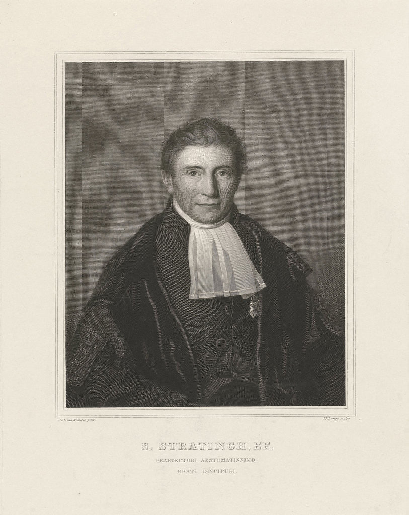 Detail of Portrait of Sibrandus Stratingh by Johannes Philippus Lange