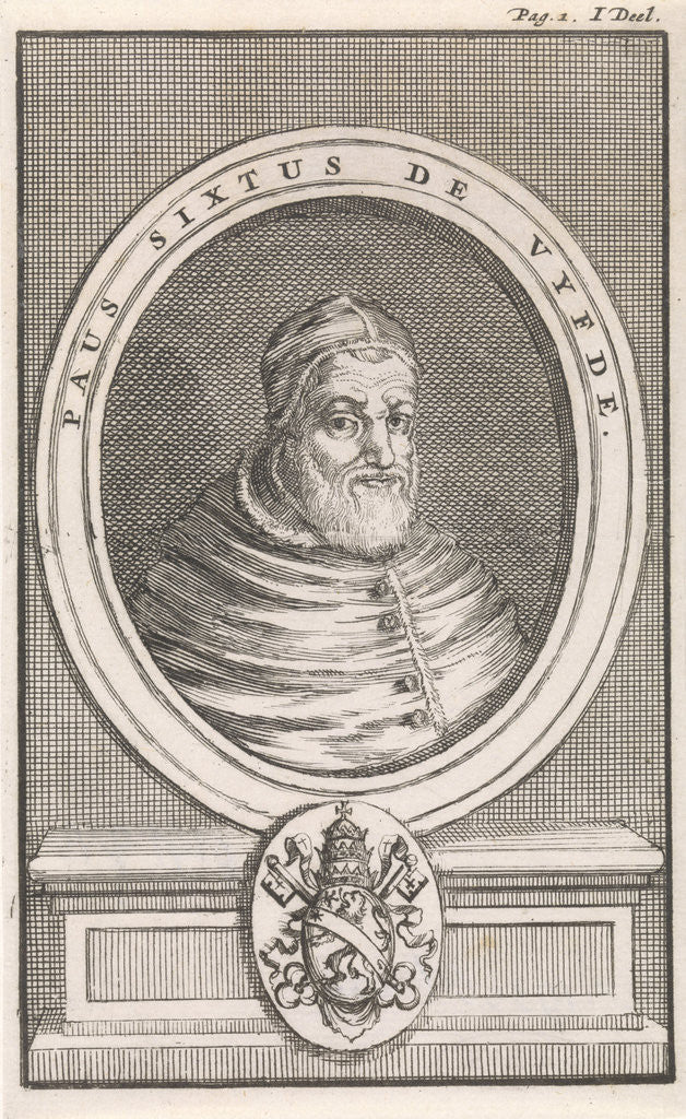 Detail of Bust of Pope Sixtus V by Jan Luyken