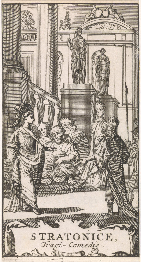 Detail of Title page for Stratonice in, P. Quinault, Le Theatre, Part I, 1697 by Anonymous