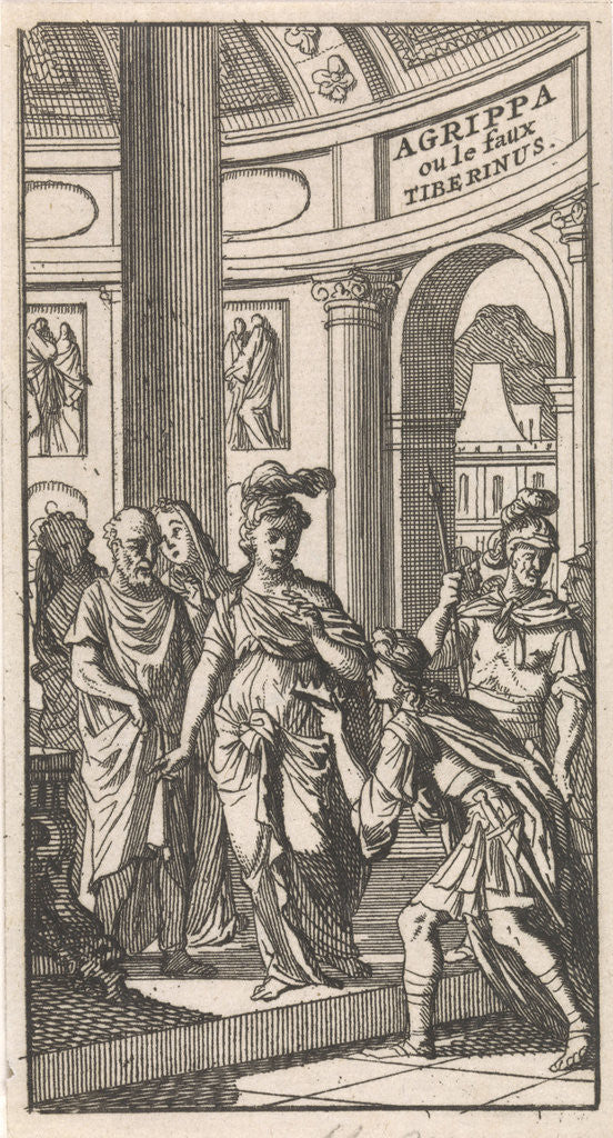 Detail of Title page for Agrippa ou le faux Tiberinus in, P. Quinault, Le Theatre, Part II, 1697 by Anonymous