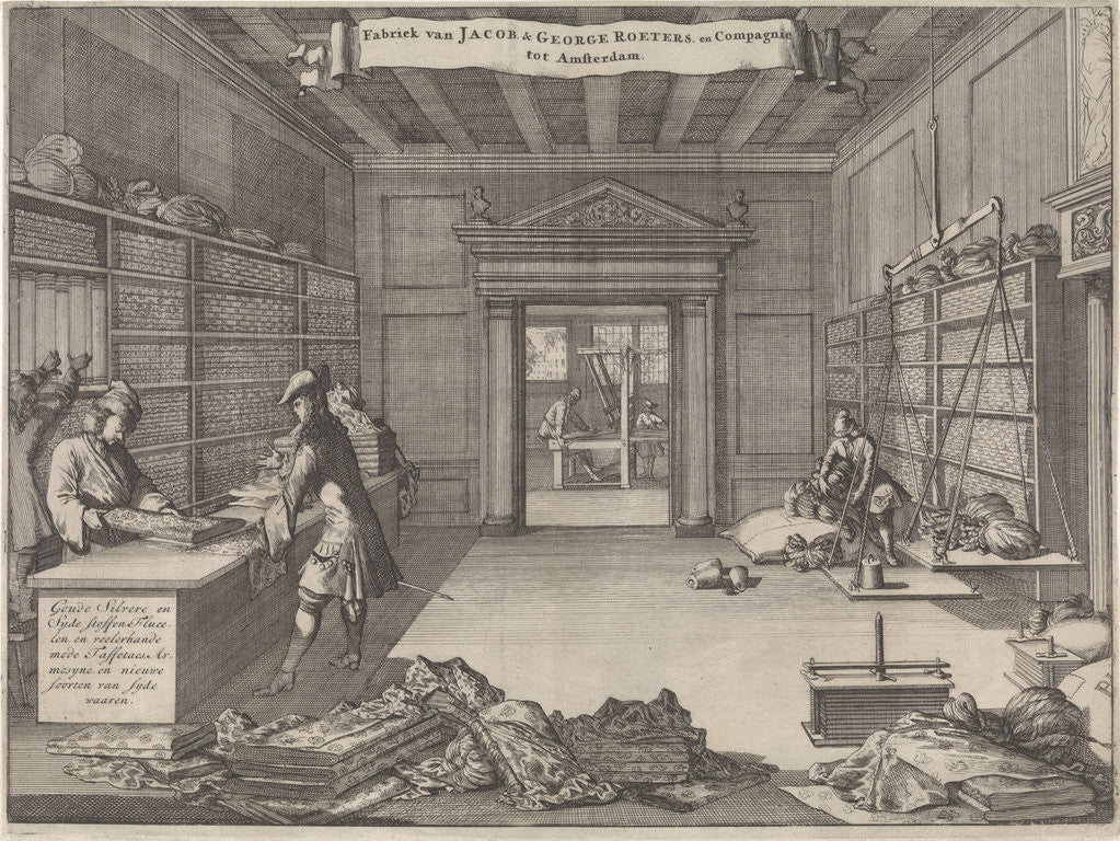 Detail of Address Card of Jacob George Roeters and Compagnie Amsterdam by Caspar Luyken