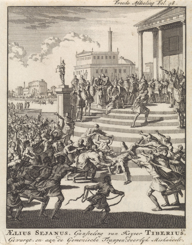 Detail of Seianus, prefect under the emperor Tiberius, is abused and strangled, 31 BC, prefect onder keizer Tiberius by Anonymous