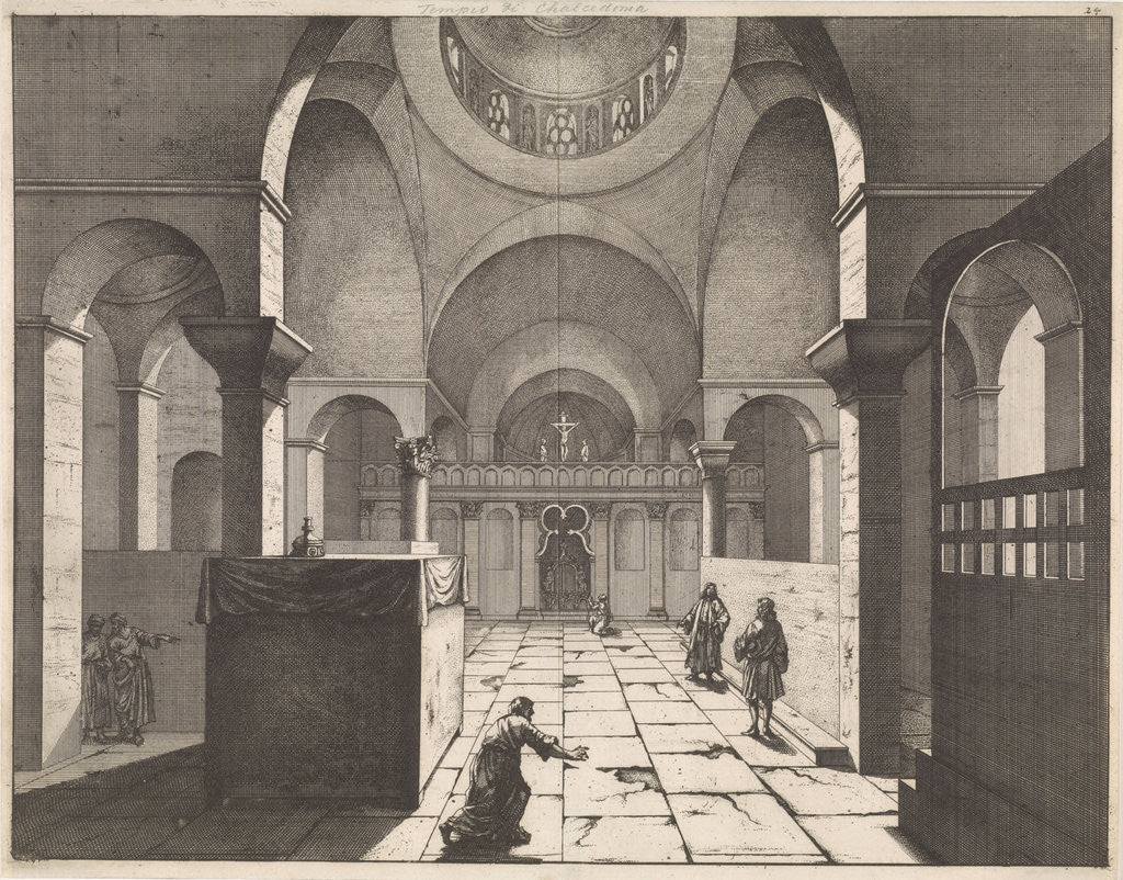 Detail of Interior of Greek domed church at Chalcedon by Jan Luyken