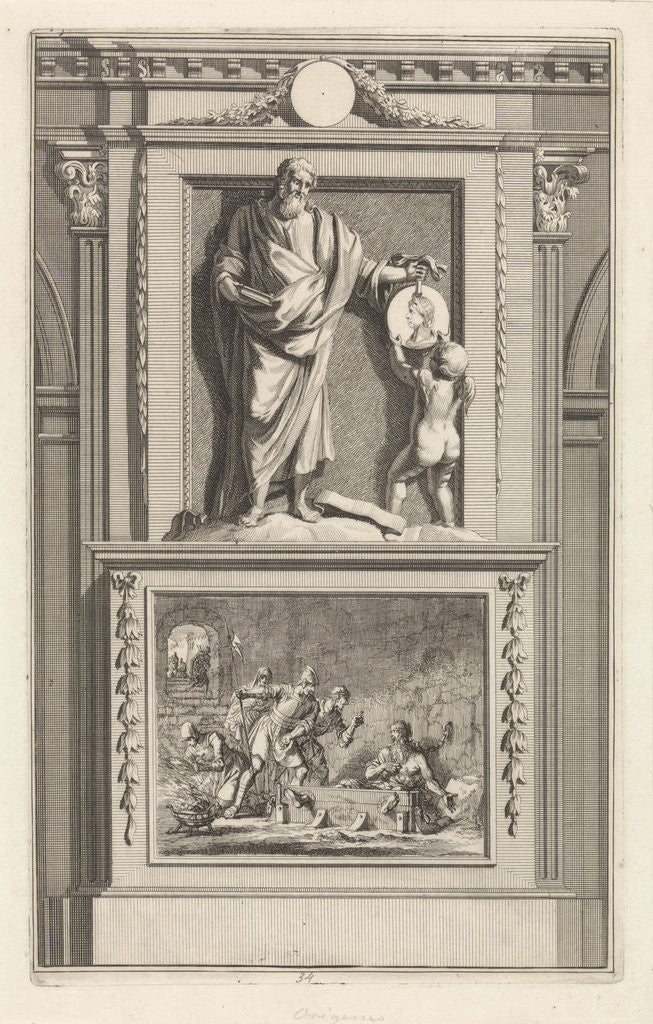 Detail of Church Father Origenes by Jan Goeree