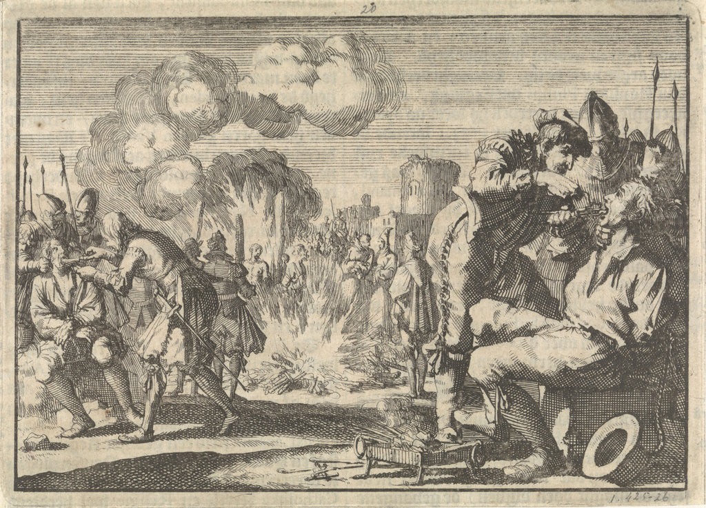 Detail of Persecution of the reformers in the Netherlands, 1574 by Pieter van der Aa I