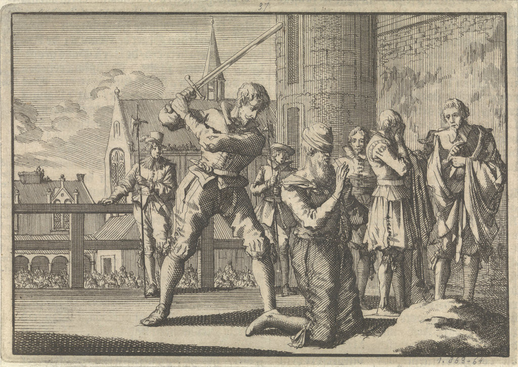 Detail of Johan van Barneveld beheaded, 1619 by Pieter van der Aa I