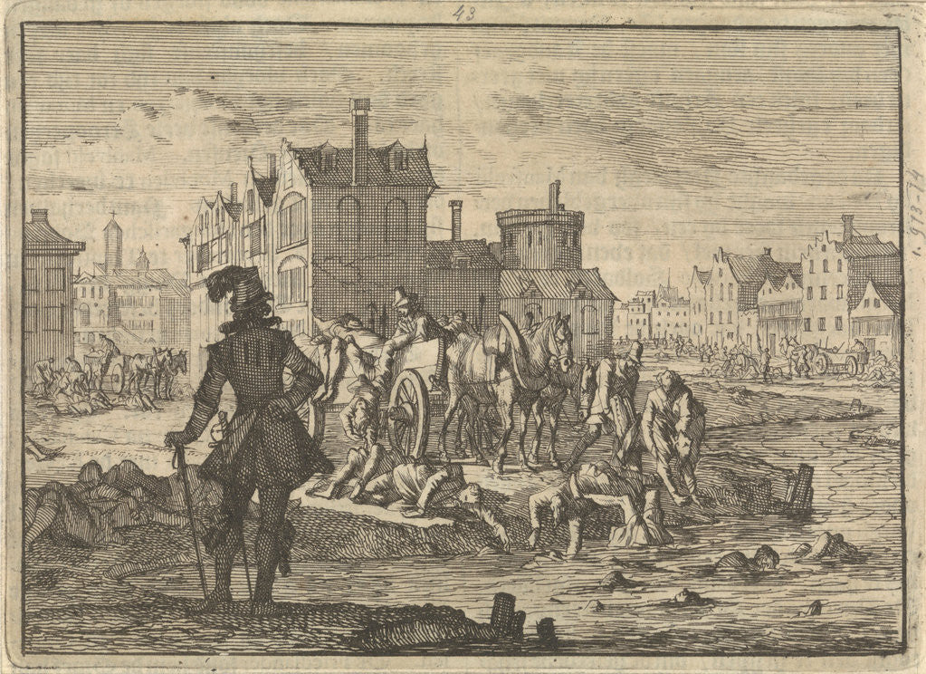 Detail of Johan 't Serclaes, Count of Tilly, Minden has conquered Minden by Graaf van Tilly