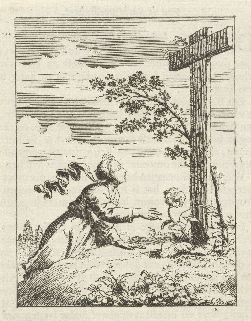Detail of Personified soul for a cross on a hill by Pieter Arentsz II