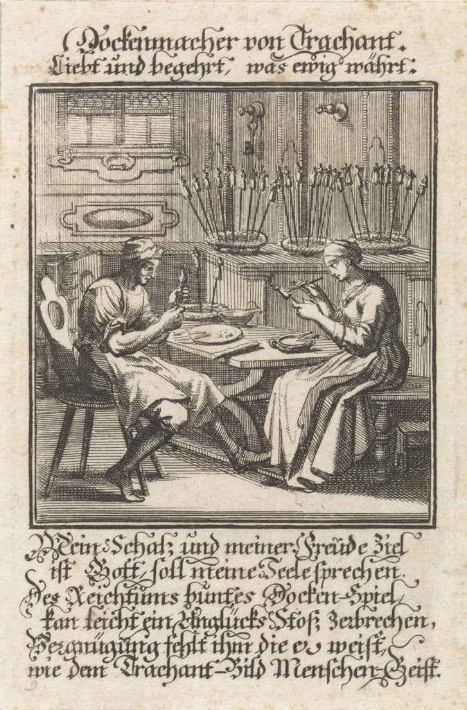 Detail of Doll Maker, Jan Luyken by Anonymous