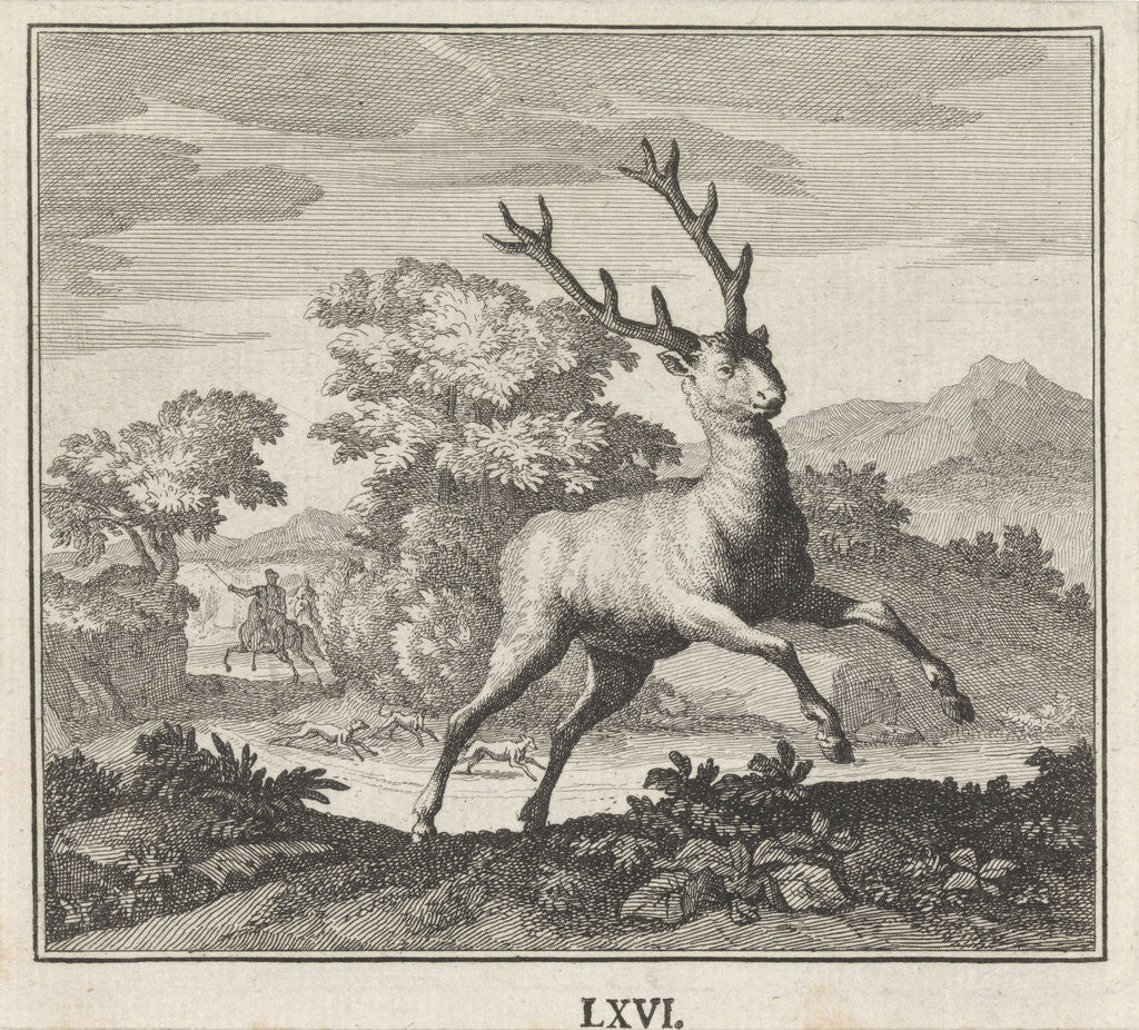 Detail of Emblem deer by Christoph Weigel