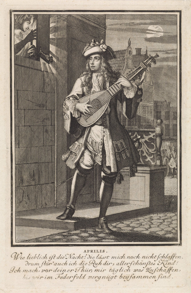 Detail of April by Caspar Luyken