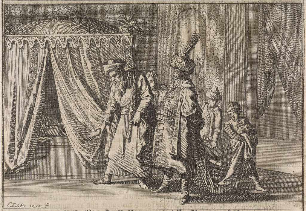 Detail of Sickbed of the wife of the pasha by Johann David Zunnern