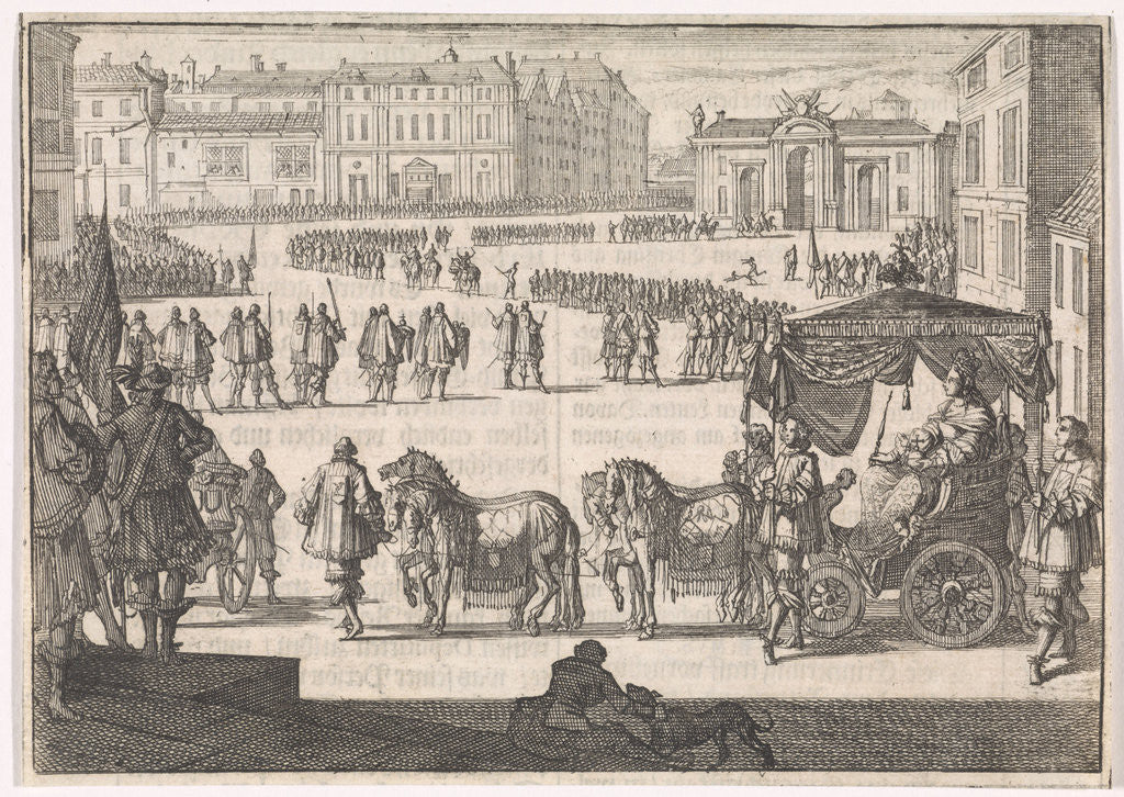 Detail of Inauguration of Christina by Johann David Zunnern