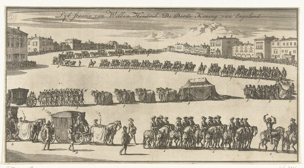 Detail of Burial of William III by Jan Luyken