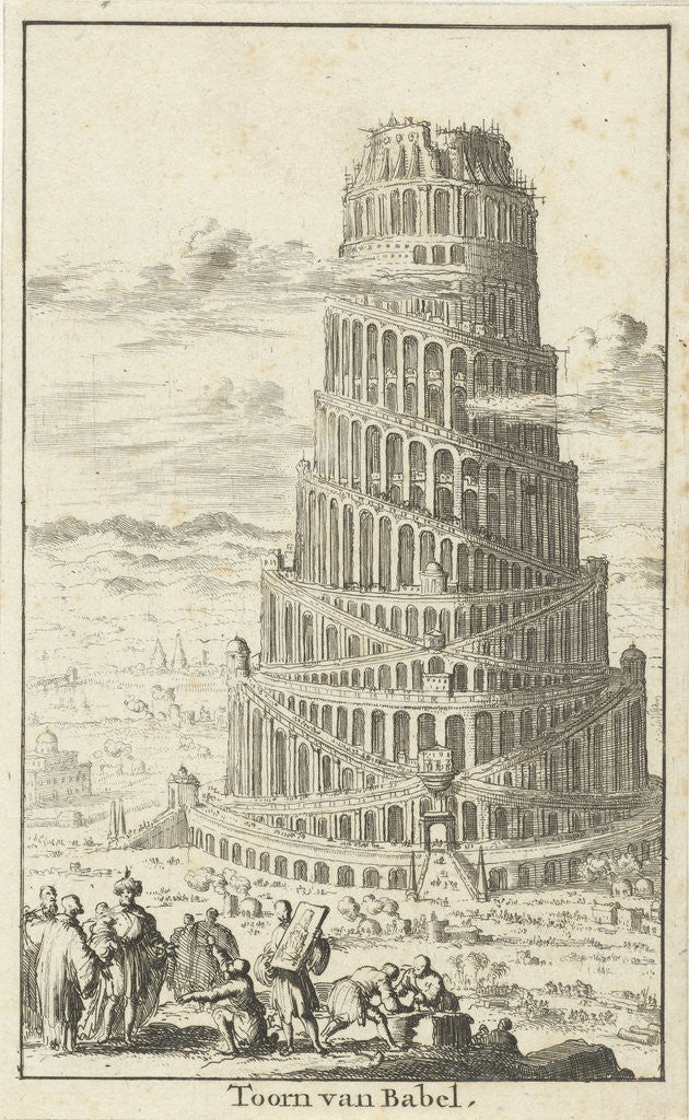 Detail of Tower of Babel by Willem Goeree