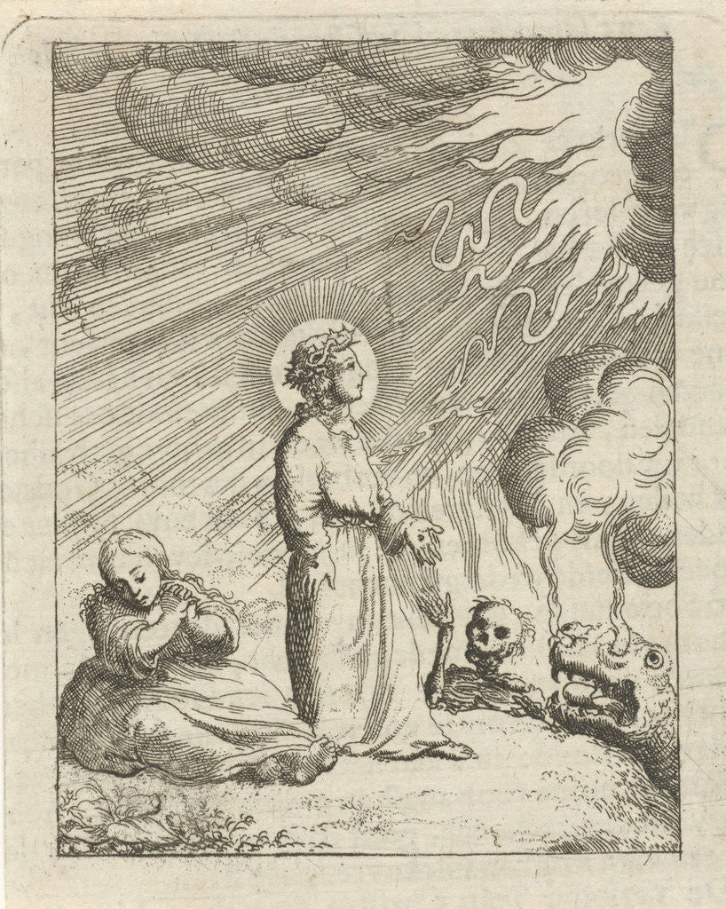 Detail of Christ defends the personified soul from hell and death by Pieter Arentsz II
