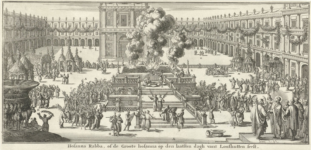 Detail of Christ on the last day of the Feast of Tabernacles by Willem Goeree