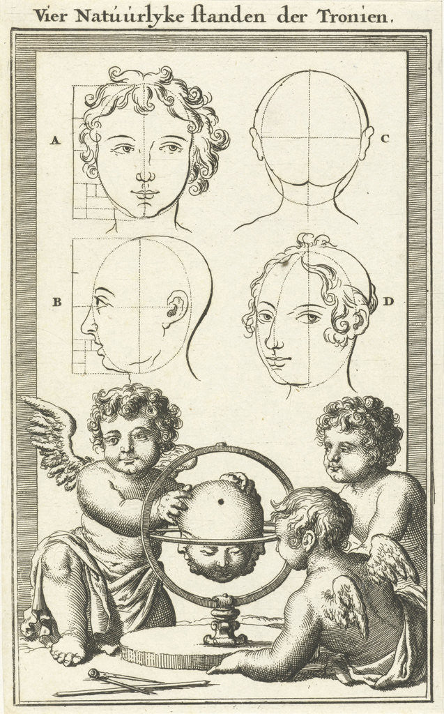 Detail of Four heads by Willem Goeree