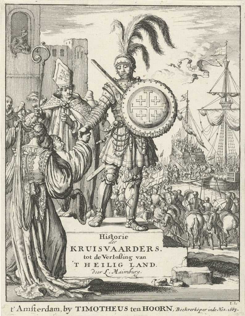 Detail of Knight with the coat of arms of Jerusalem by Timotheus ten Hoorn
