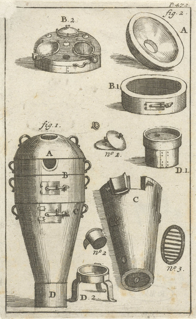 Detail of Distillation device by Jan Claesz ten Hoorn