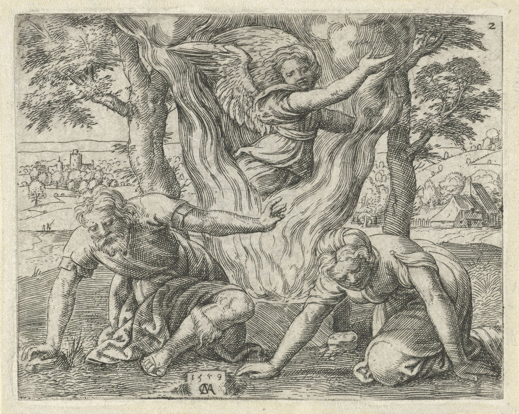Detail of Sacrifice of Manoah by Cornelis Massijs