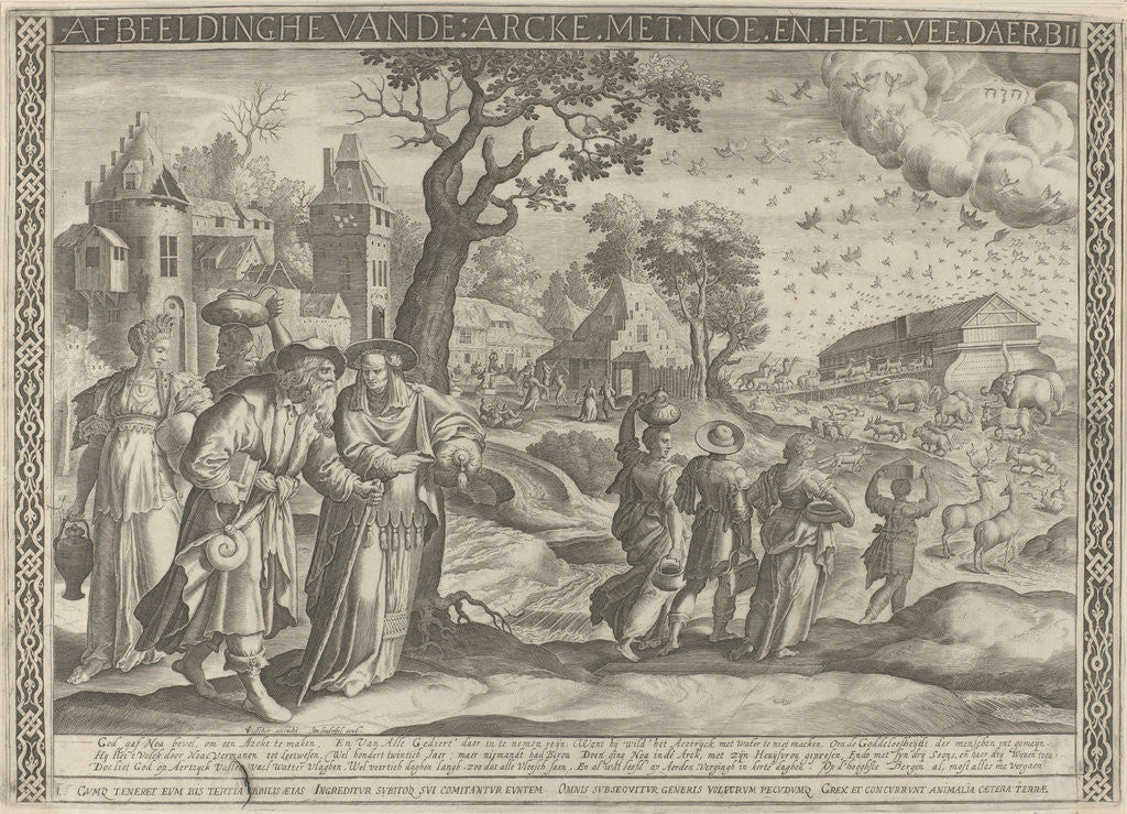 Detail of Embarkation of Noah's Ark by Jan van Londerseel