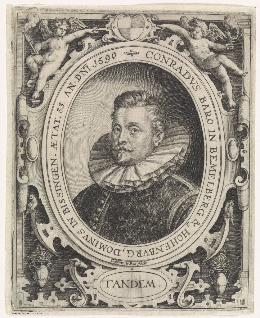Detail of Portrait of Conrad by Crispijn van de Passe I