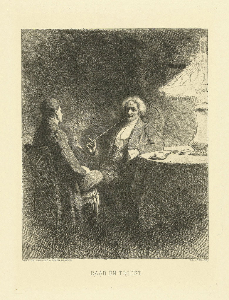 Detail of Two men by Carel Lodewijk Dake