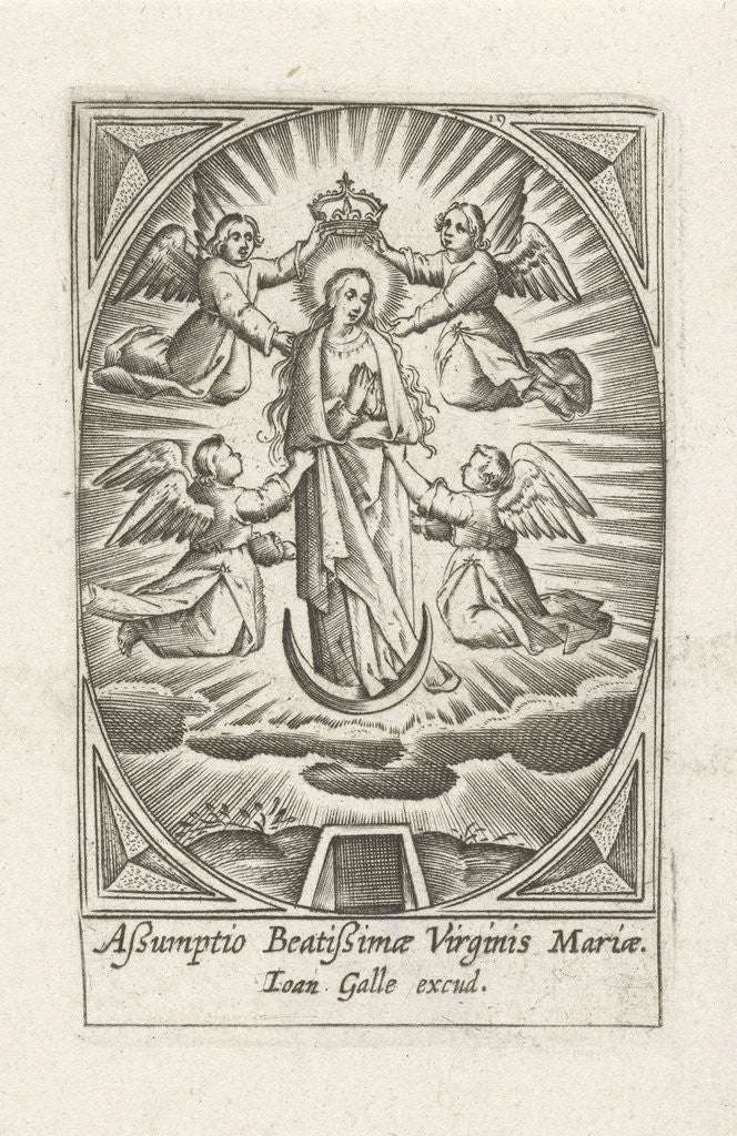 Detail of Maria on the crescent moon by Anonymous